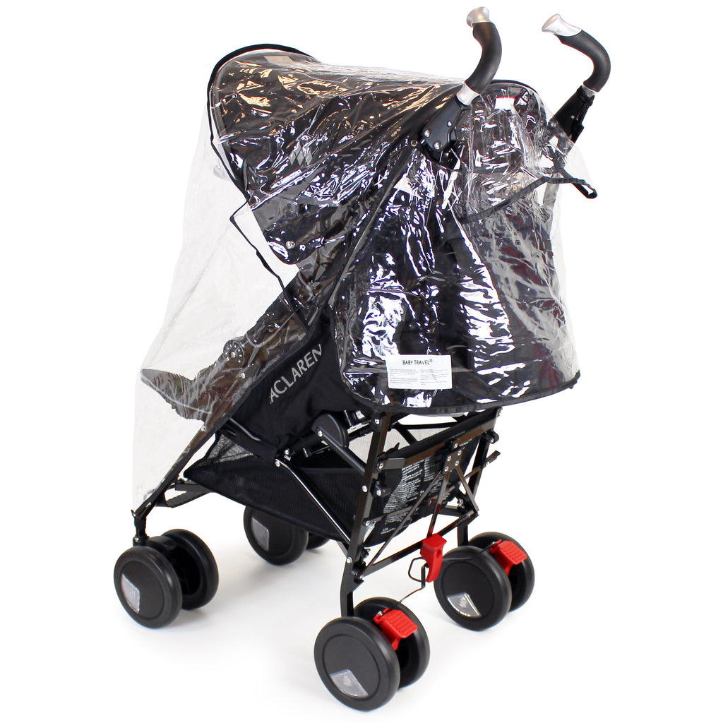 Rain Cover To Fit Maclaren Techno XT - Black Stroller Buggy - Baby Travel UK
 - 4