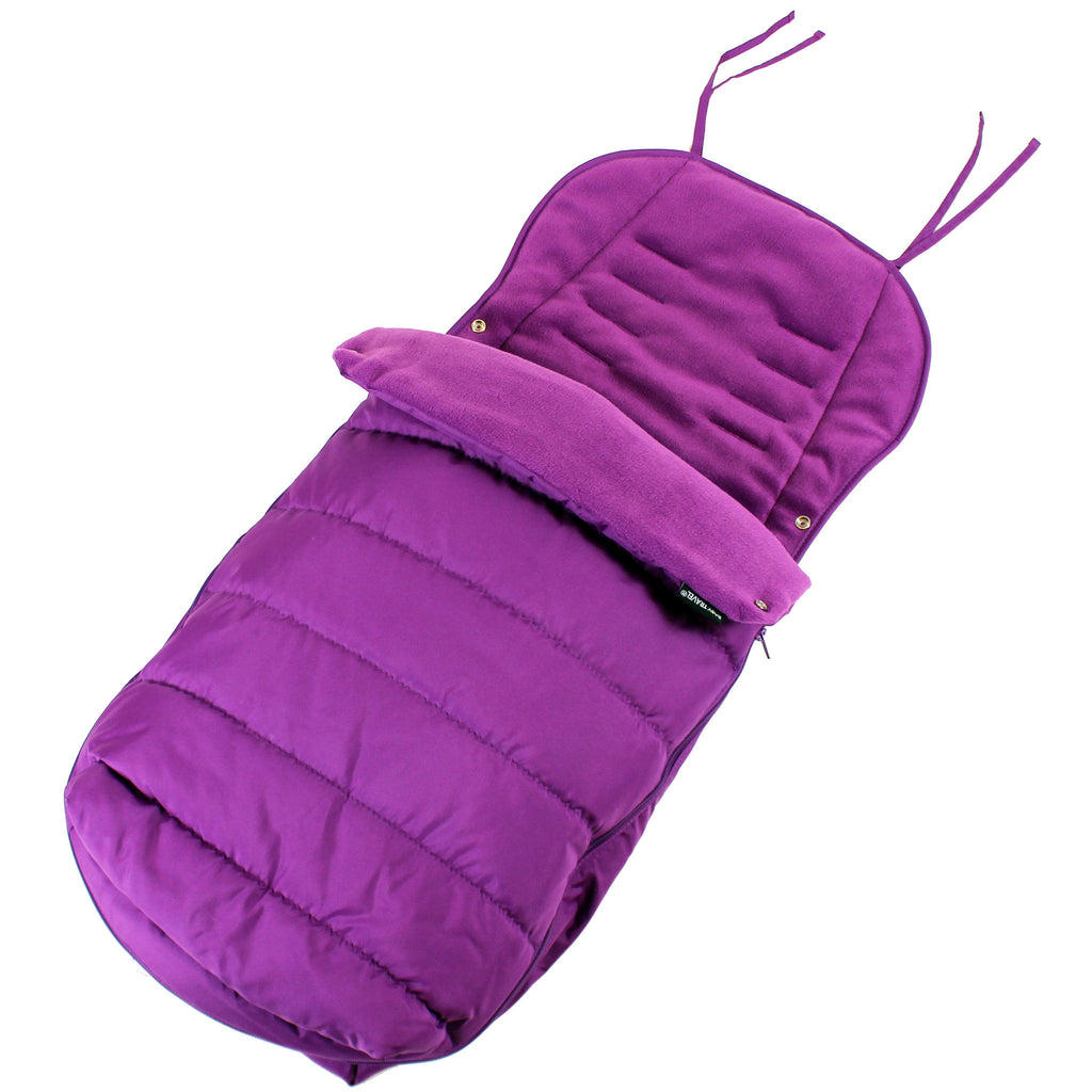 XXL Large Luxury Foot-muff And Liner For Maclaren Techno XT - Plum (Purple) - Baby Travel UK
 - 2