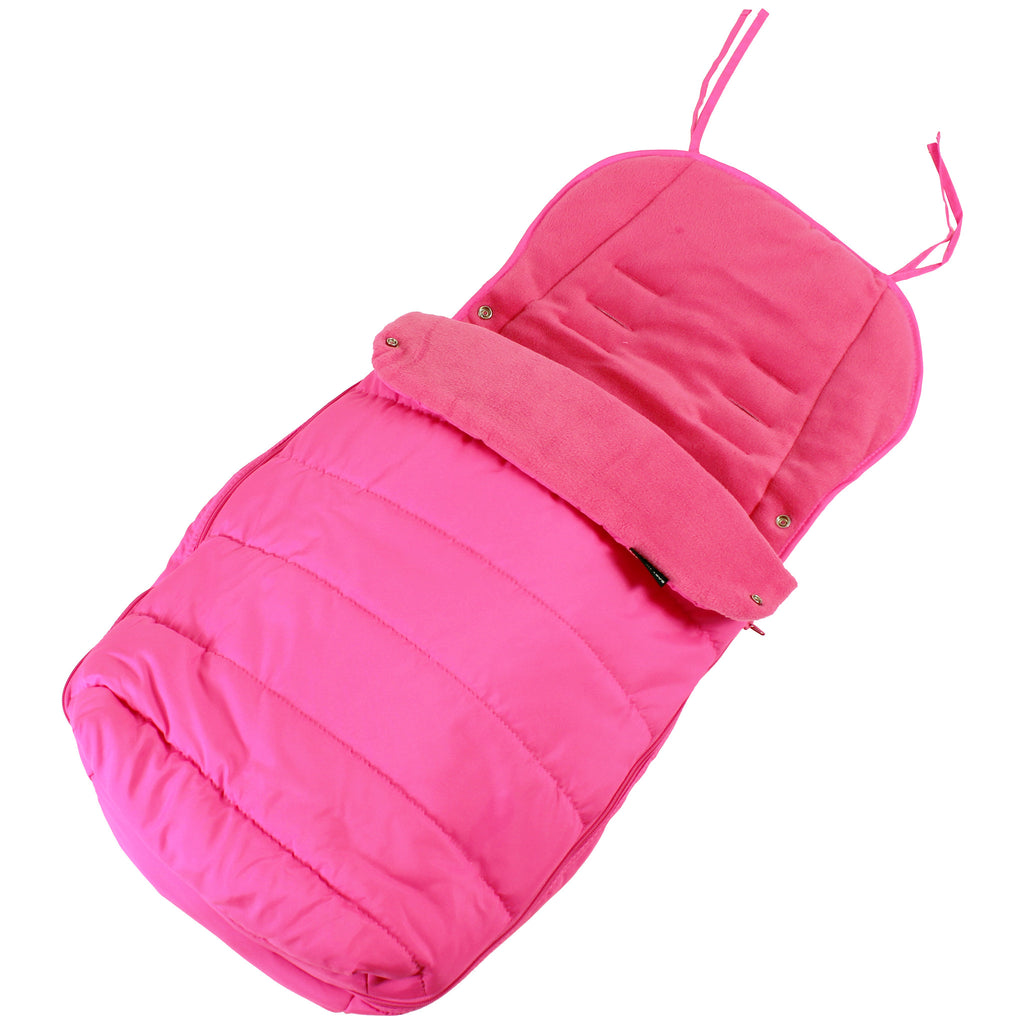 Luxury Padded Footmuff Liner - Raspberry Pink Fit Maclaren Quest Triumph Techno - Baby Travel UK
 - 1