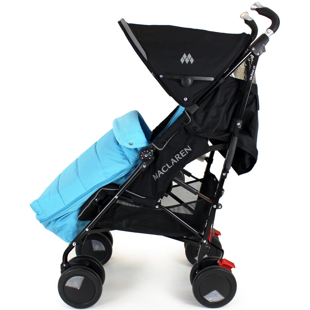 XXL Large Luxury Foot-muff And Liner For Maclaren Techno XT - Ocean (Blue) - Baby Travel UK
 - 3
