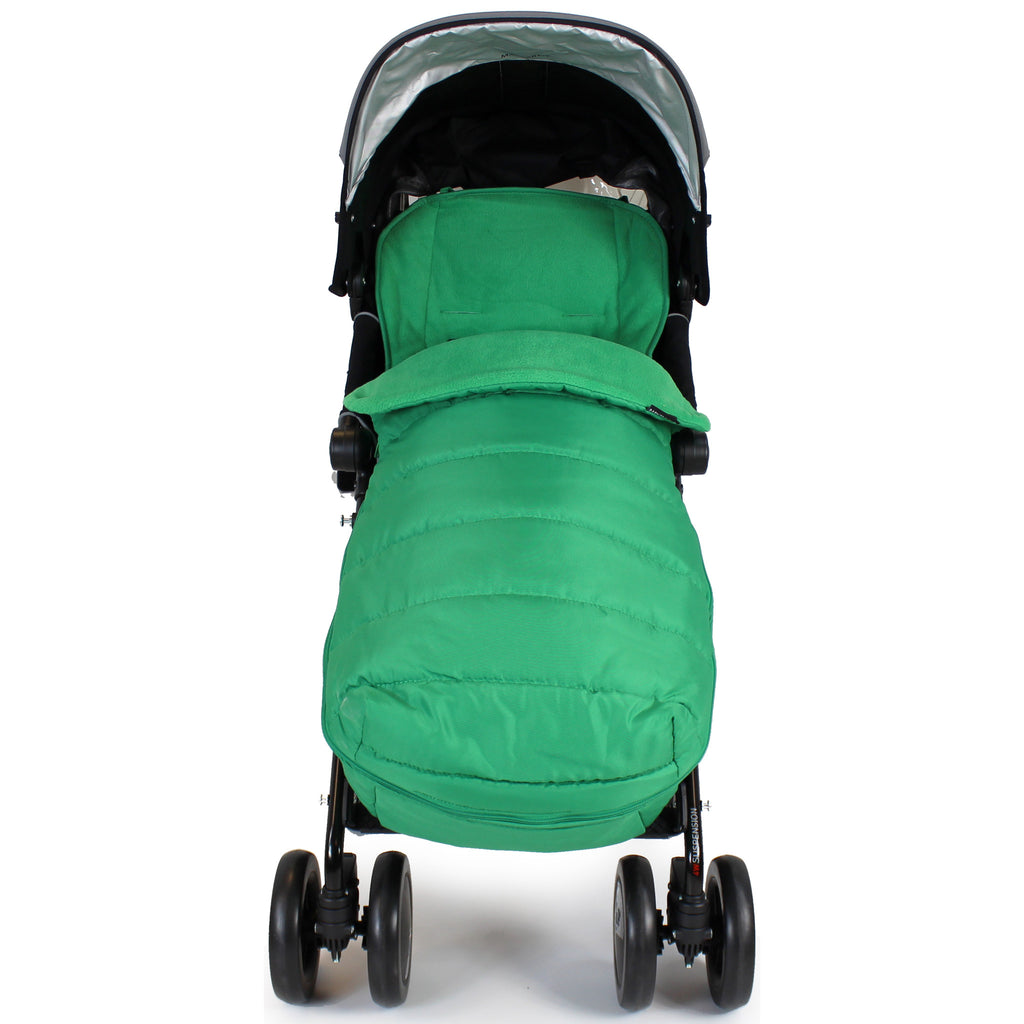 XXL Large Luxury Foot-muff And Liner For Mamas And Papas Armadillo - Leaf (Green) - Baby Travel UK
 - 3