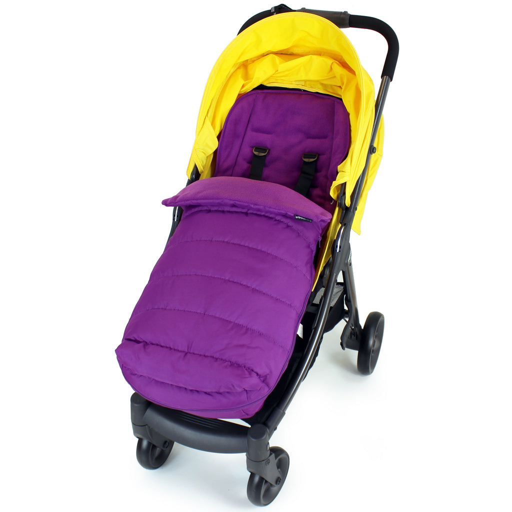 XXL Large Luxury Foot-muff And Liner For Mamas And Papas Armadillo - Plum (Purple) - Baby Travel UK
 - 1