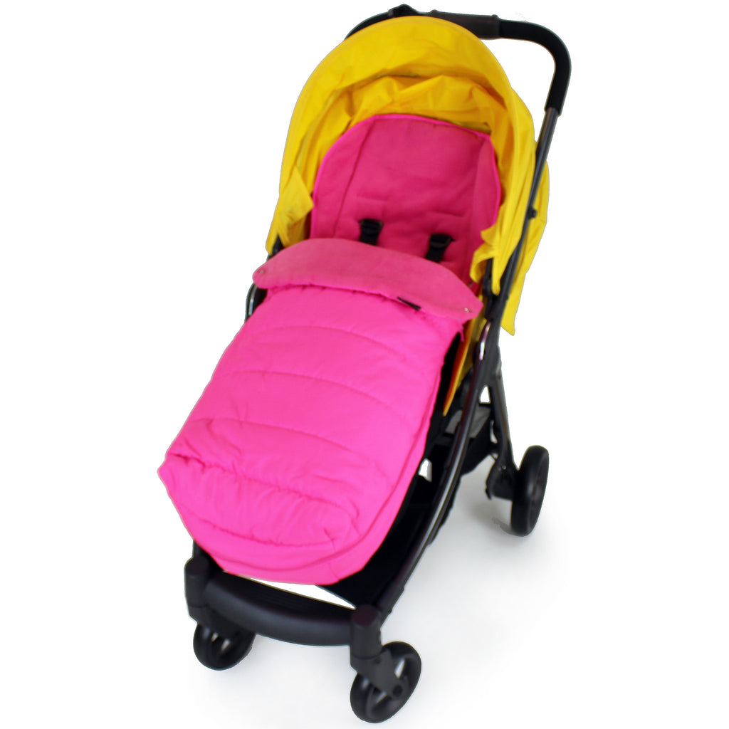 XXL Large Luxury Foot-muff And Liner For Mamas And Papas Armadillo - Raspberry (Pink) - Baby Travel UK
 - 1