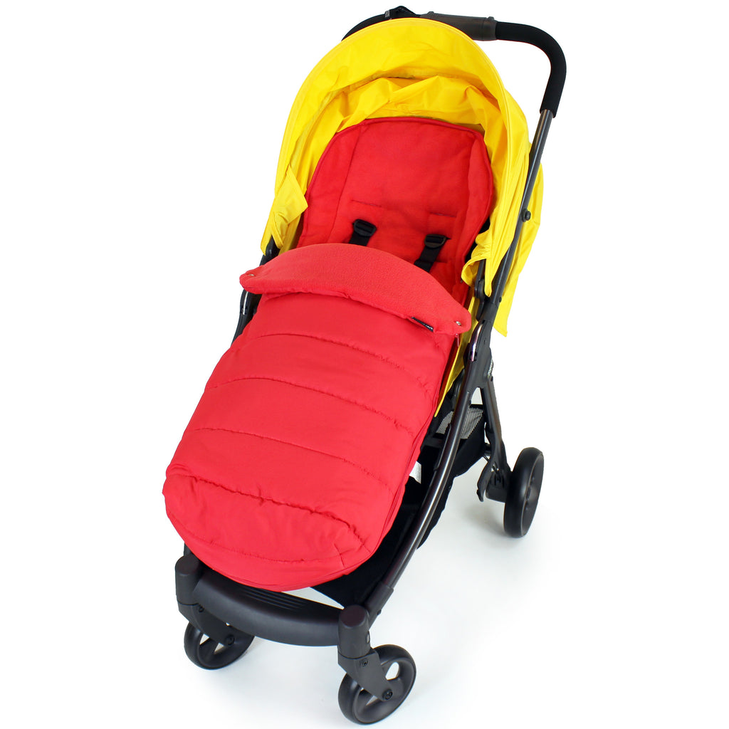 XXL Large Luxury Foot-muff And Liner For Mamas And Papas Armadillo - Warm Red (Red) - Baby Travel UK
 - 1