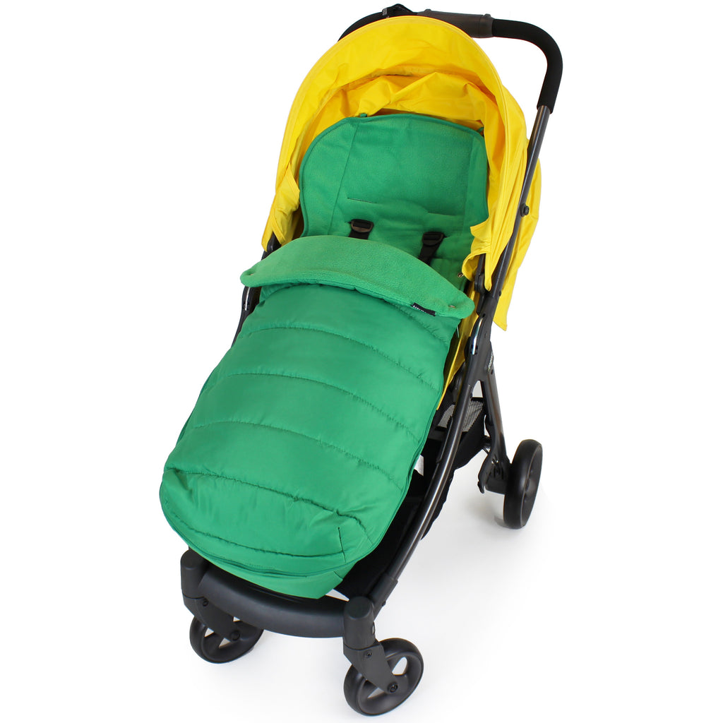 XXL Large Luxury Foot-muff And Liner For Mamas And Papas Armadillo - Leaf (Green) - Baby Travel UK
 - 1