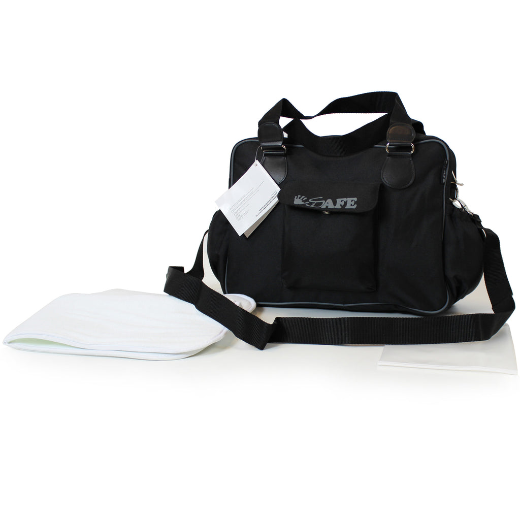 iSafe Changing Bag Luxury Quality - Black/Grey (Black Grey) - Baby Travel UK
 - 1