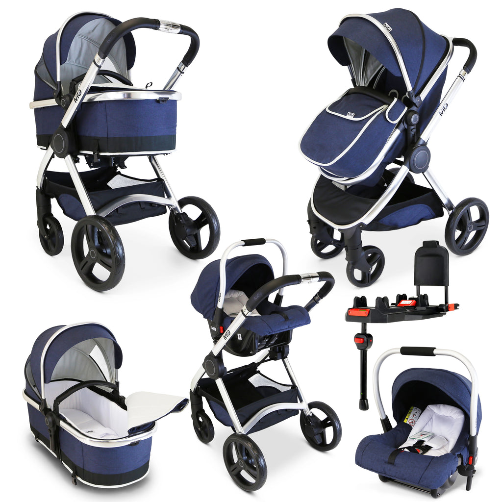baby pram mio blueberry with carseat carrycot and isofix base