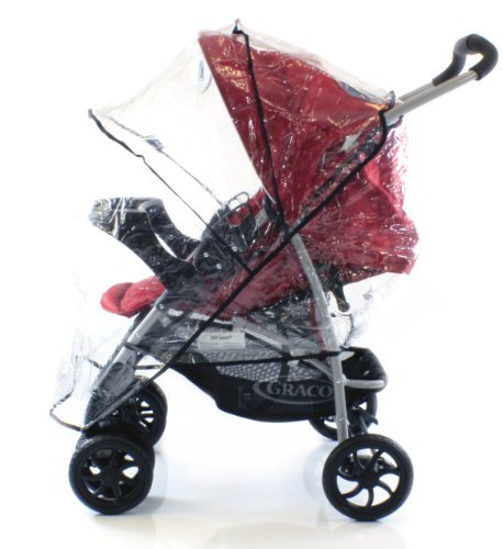 Rain Cover To Fit Graco Mirage Plus Travel System (Black ZigZag) - Baby Travel UK
 - 1