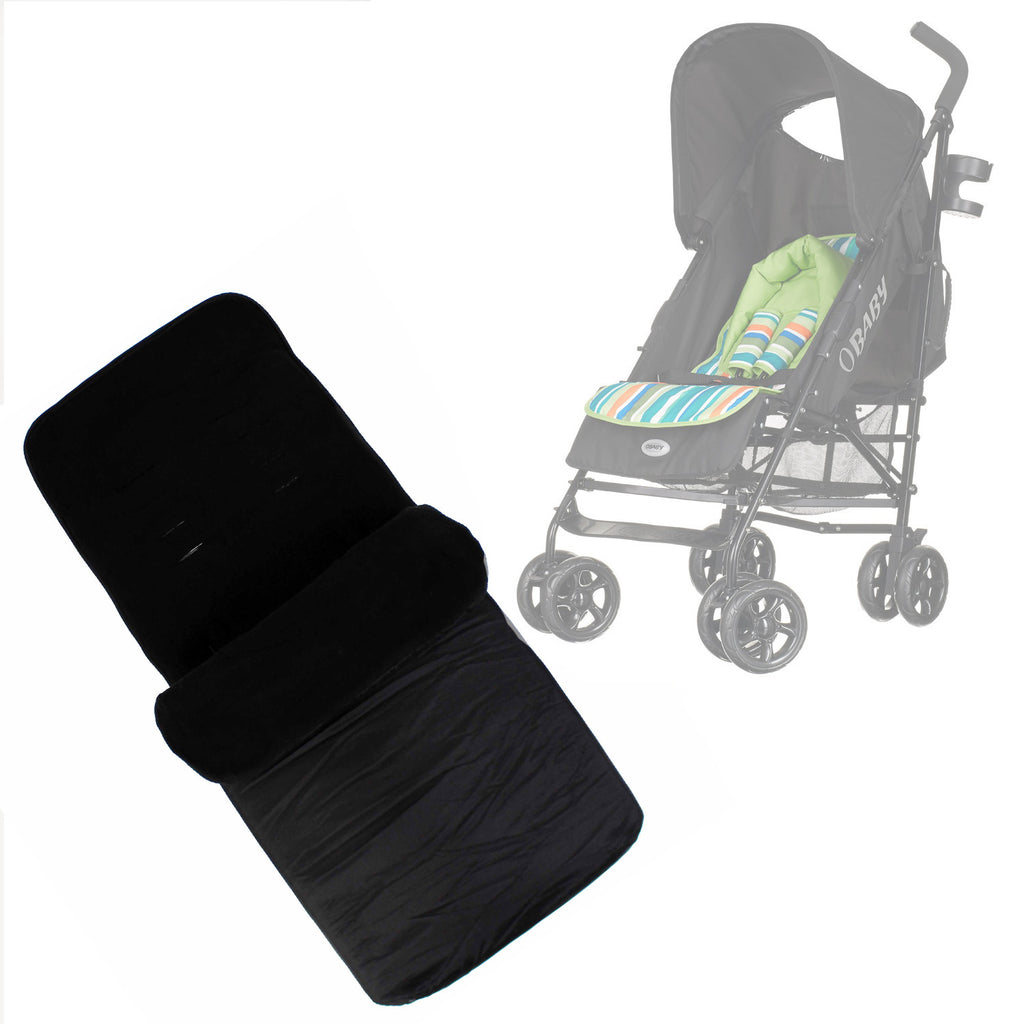 Buddy Jet Foot Muff Black Suitable For OBaby Atlas Lite Travel System (Lime Stripes) - Baby Travel UK
 - 1