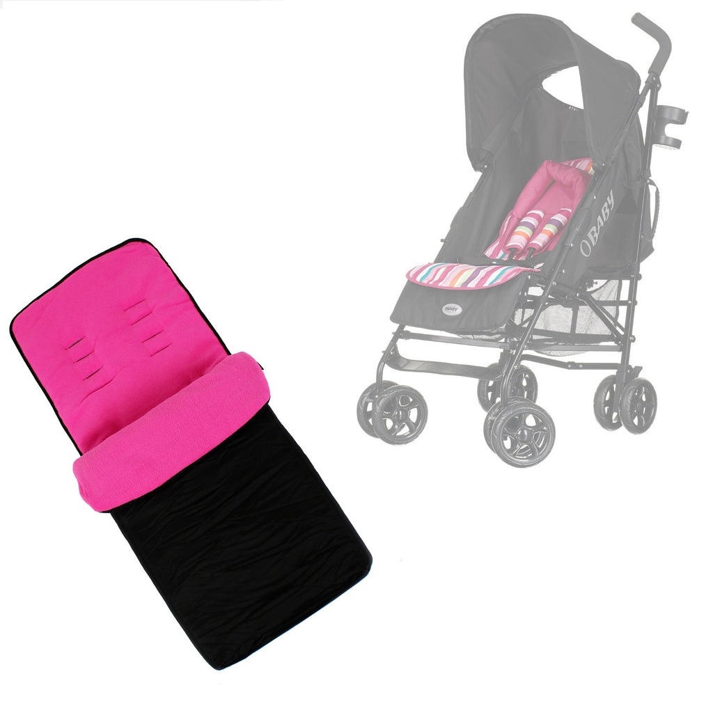 Buddy Jet Foot Muff Pink Suitable For OBaby Atlas Lite Travel System (Pink Stripes) - Baby Travel UK
 - 1
