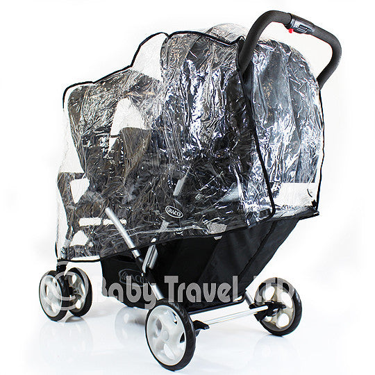 Universal Graco Stadium Duo Tandem Double Raincover Safety 1st Combi - Baby Travel UK
 - 2