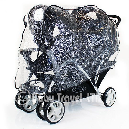 Universal Graco Stadium Duo Tandem Double Raincover Safety 1st Combi - Baby Travel UK
 - 3