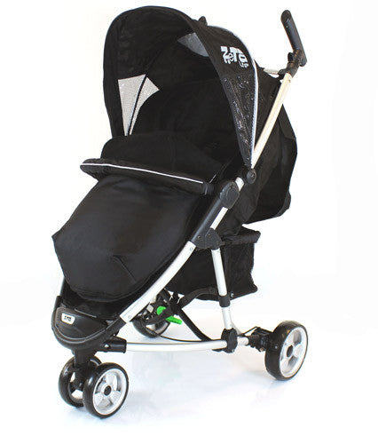 New Fleece Lined Footmuff To Fit Petite Star Zia Pushchair, Quinny Buzz Black - Baby Travel UK
 - 1