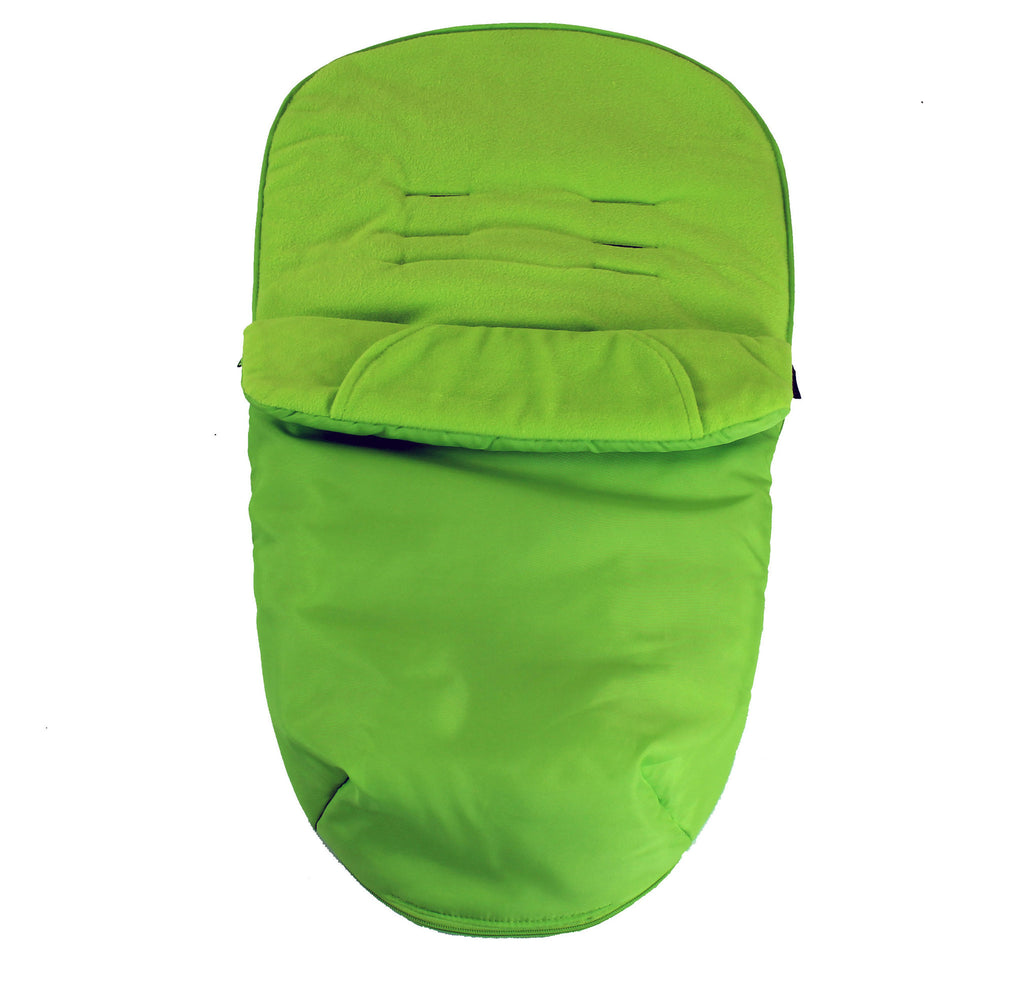 Luxury Fleece Lined Footmuff Lime Green Pouches For Britax Verve - Baby Travel UK
 - 5