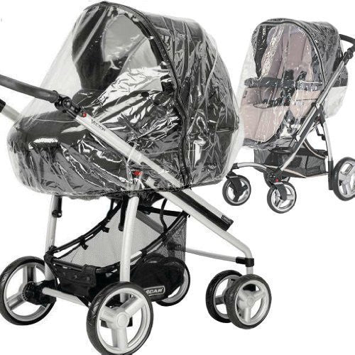 Rain cover To Fit The Silver Cross Linear Freeway Sleepover Pram Carrycot - Baby Travel UK
 - 1