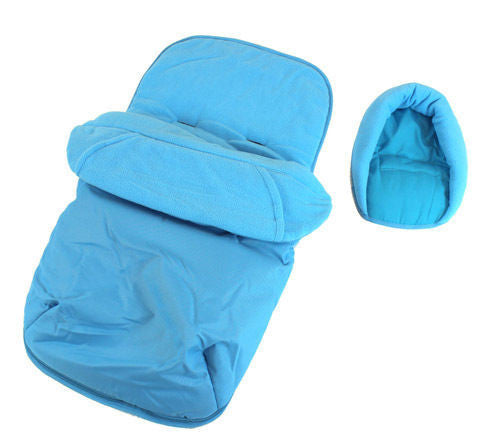 Deluxe Universal Footmuff & Headhugger - Ocean Blue - Baby Travel UK
