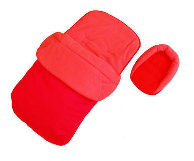 Deluxe Universal Footmuff & Headhugger - Red - Baby Travel UK
