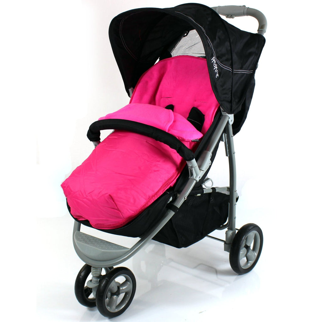 New Baby Footmuff Raspberry Pink With Pouches Fits Quinny Zapp Petite Star Zia - Baby Travel UK
 - 1