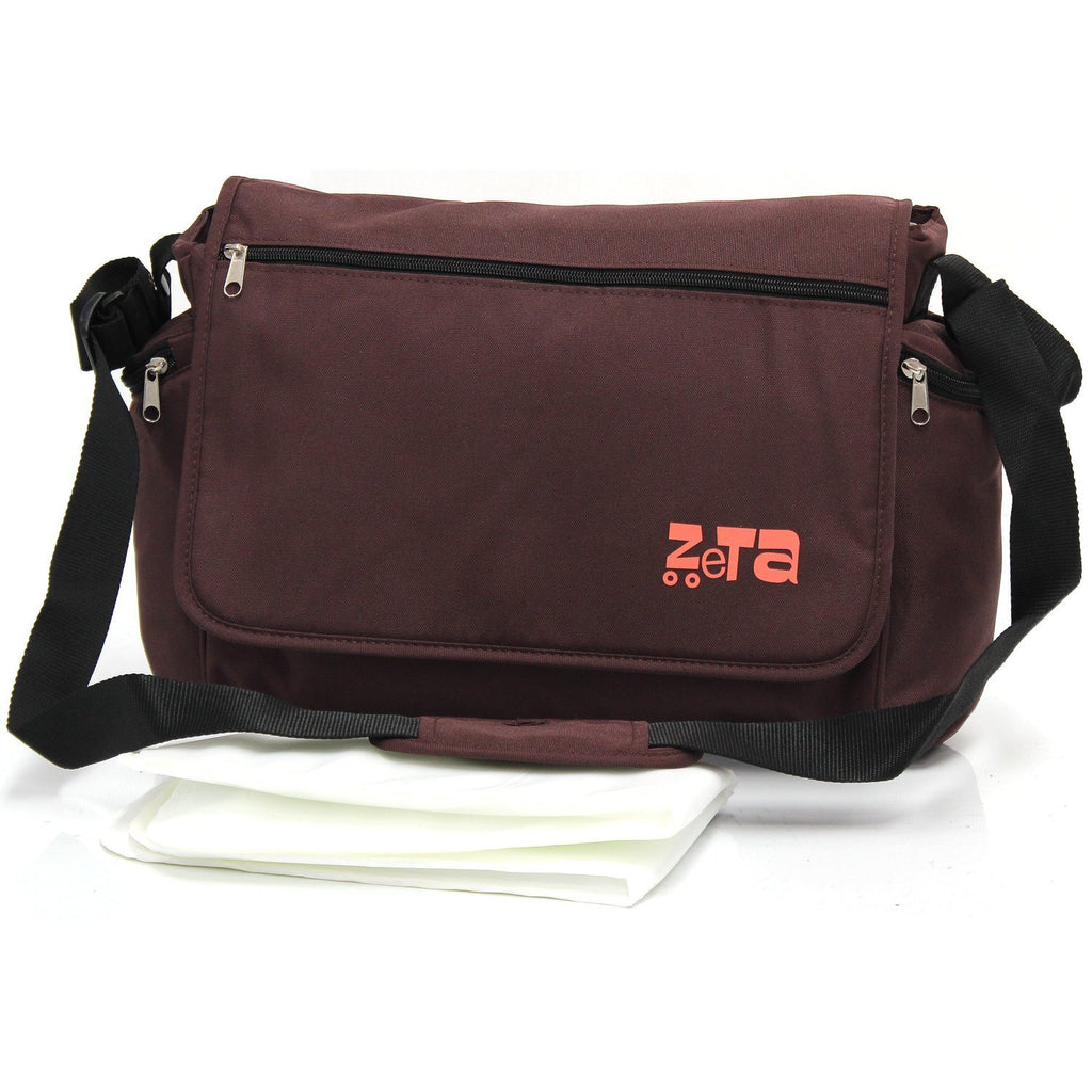 Baby Travel Zeta Changing Bag Plain HOT CHOCOLATE Complete With Changing Matt - Baby Travel UK
 - 2