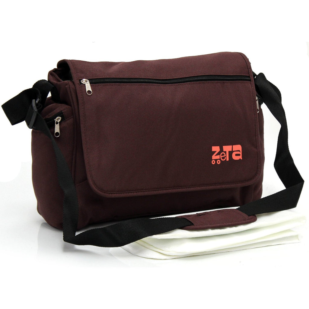 Baby Travel Zeta Changing Bag Plain HOT CHOCOLATE Complete With Changing Matt - Baby Travel UK
 - 1