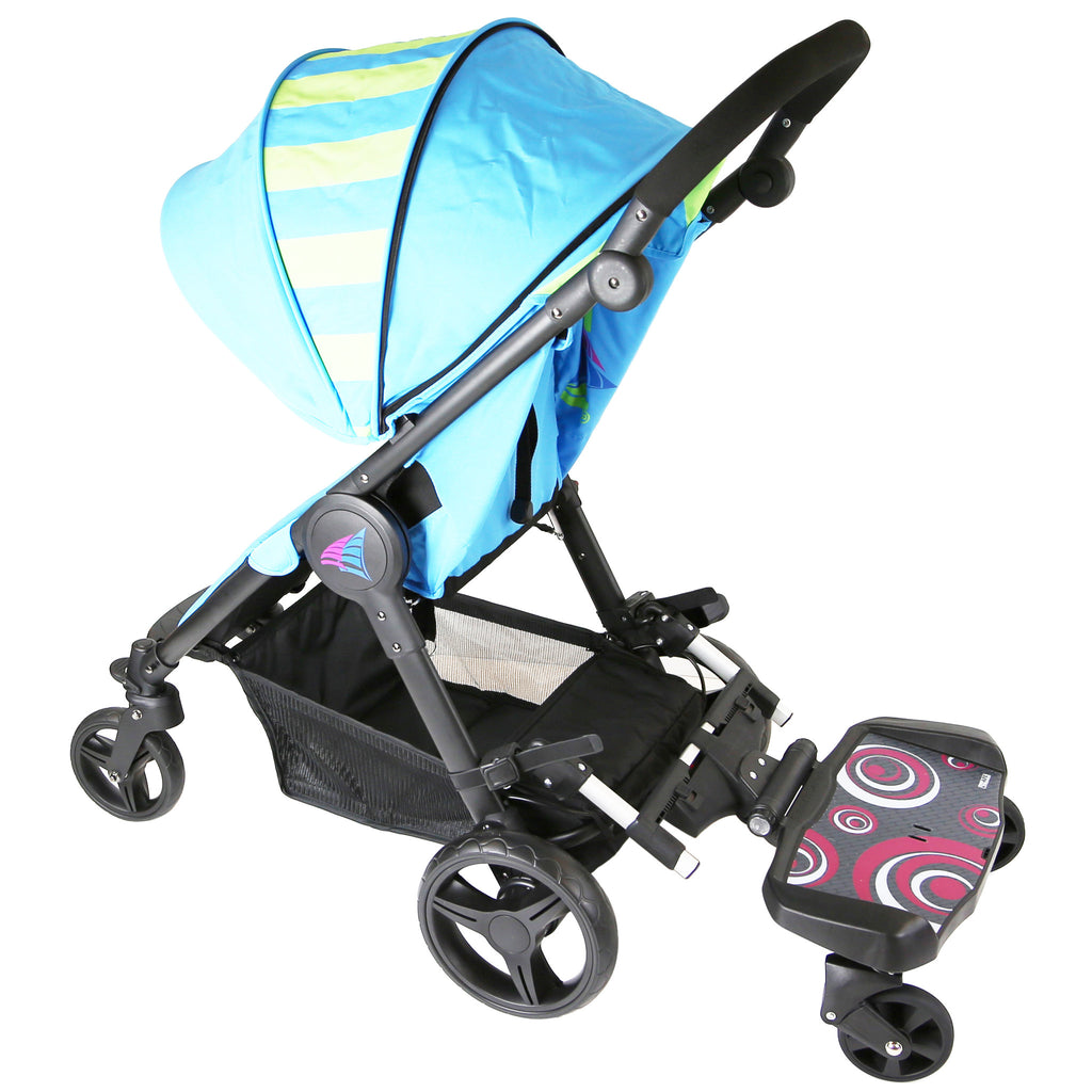 iSafe SegBoard Buggy Board Sit Or Step Pram Board - Swirl Complete With Saddle Seat - Baby Travel UK
 - 10