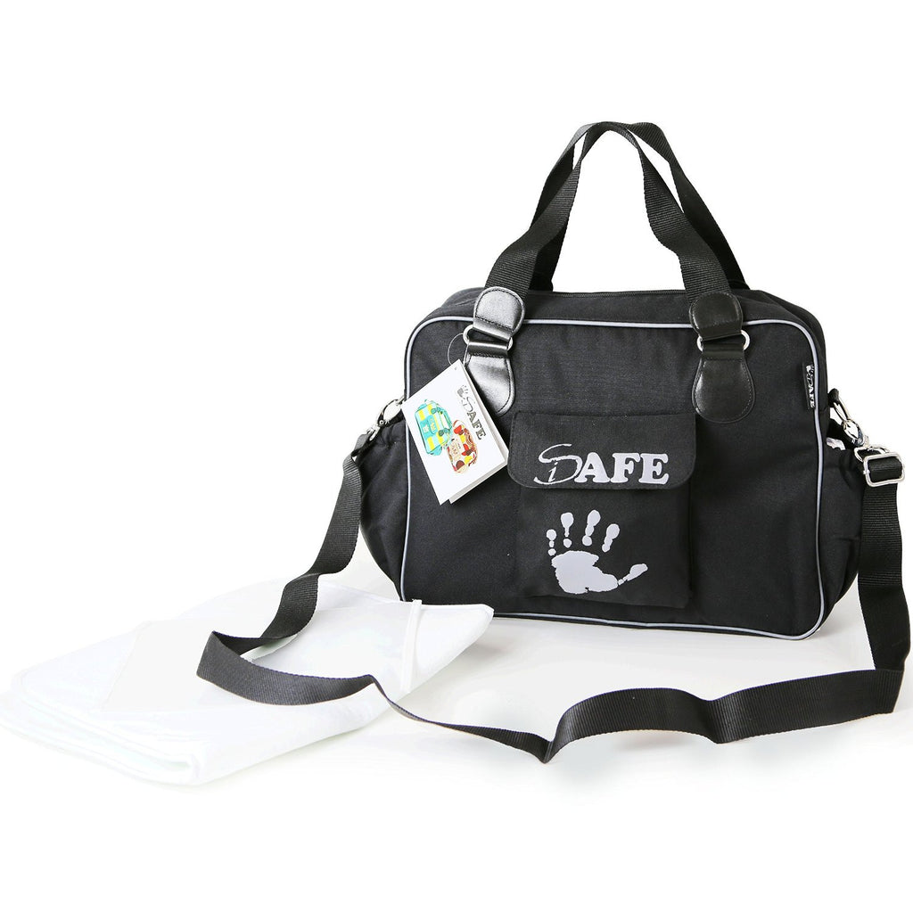 iSafe Changing Bag Luxury Quality - Black (All Black) - Baby Travel UK
 - 1