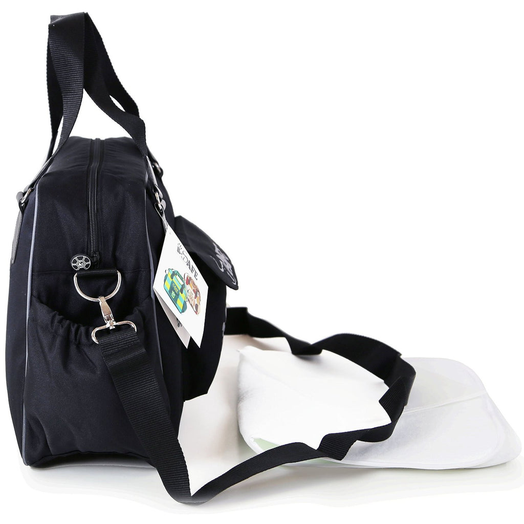 iSafe Changing Bag Luxury Quality - Black (All Black) - Baby Travel UK
 - 3