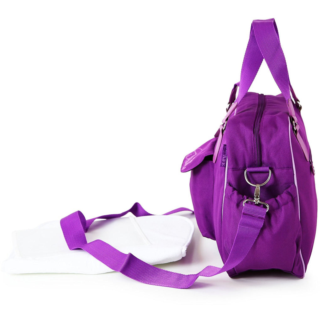 iSafe Changing Bag Luxury Quality - Plum (Purple/Purple) - Baby Travel UK
 - 2