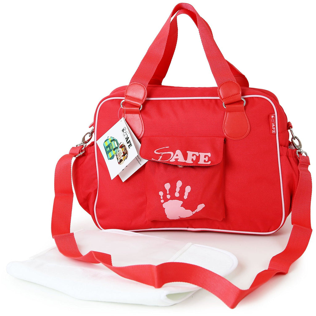 iSafe Changing Bag Luxury Quality - Warm Red (Red/Red) - Baby Travel UK
 - 1