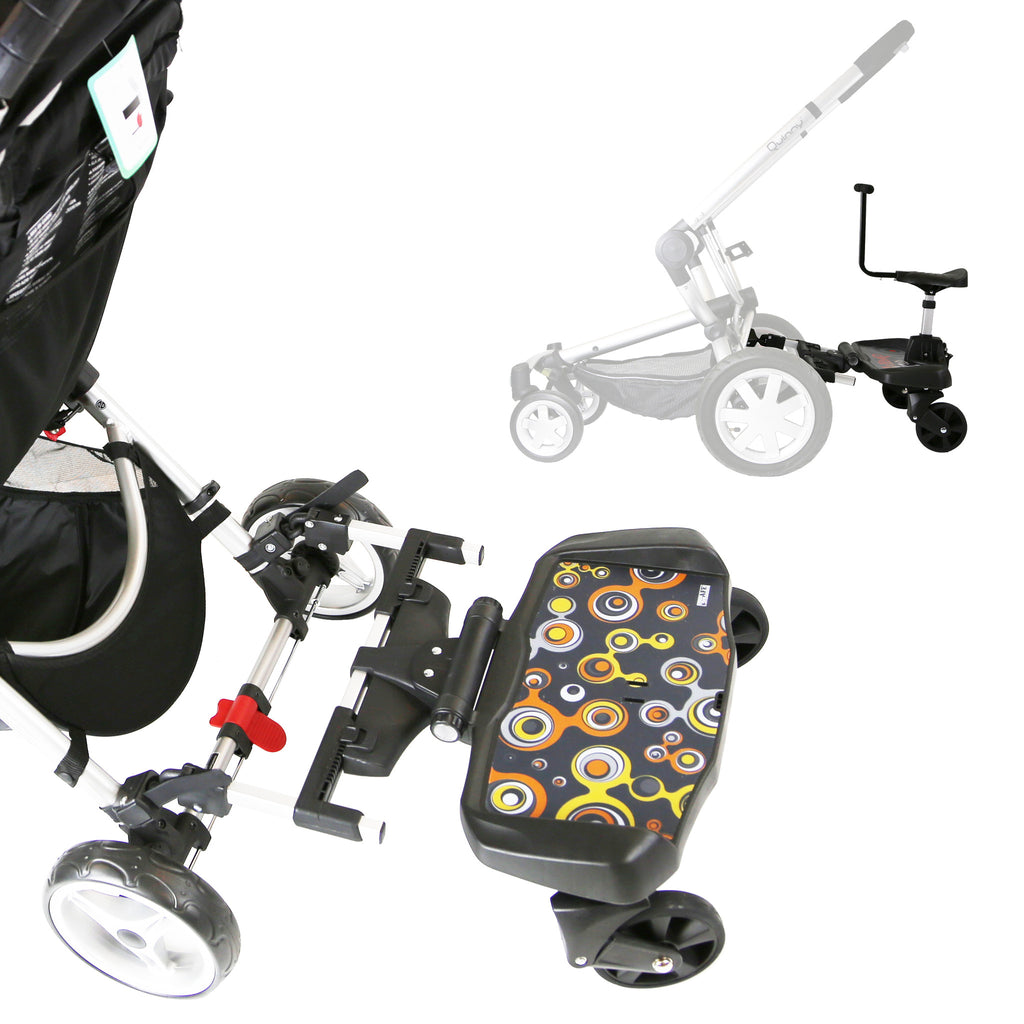 iSafe SegBoard Buggy Board Sit Or Step Pram Board - Bubble Complete With Saddle Seat - Baby Travel UK
 - 1