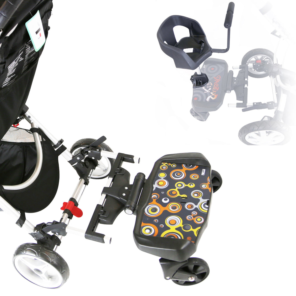 iSafe SegBoard Buggy Board Sit Or Step Pram Board - Bubble Complete With Saddle Seat PLUS - Baby Travel UK
 - 1