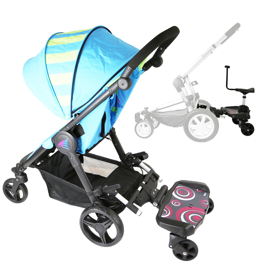 iSafe SegBoard Buggy Board Sit Or Step Pram Board - Swirl Complete With Saddle Seat - Baby Travel UK
 - 1