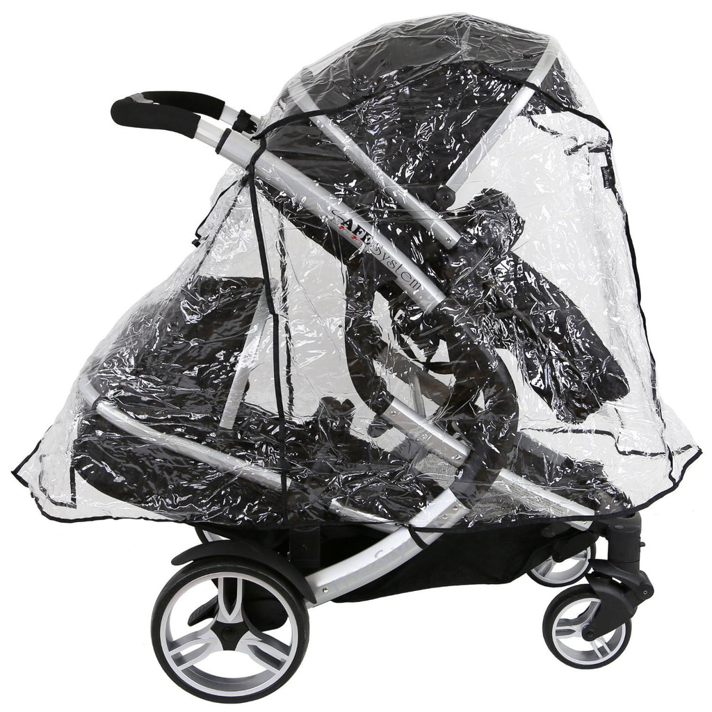 iSafe Tandem Raincover to Fit - Hauck Duett 2 Twin Stroller - Baby Travel UK
 - 3