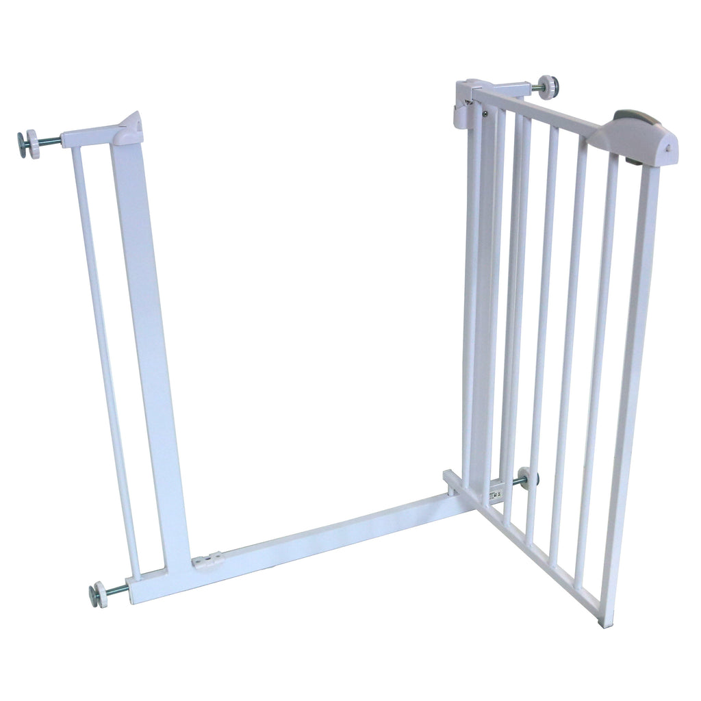 iSafe DeLuxe Stair Gate 90° STOP OPEN & Auto-Close StairGate - White 75-85 cm - Baby Travel UK
 - 2
