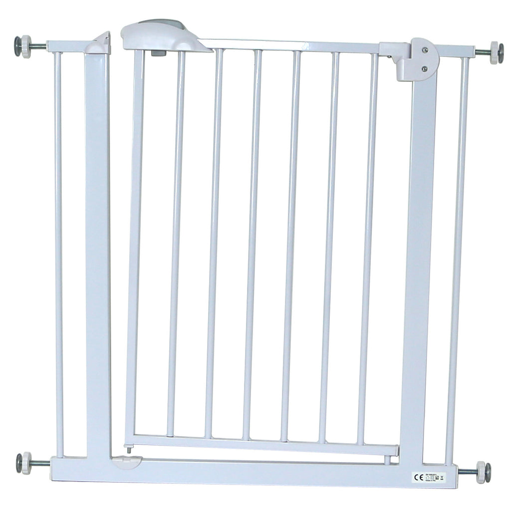 iSafe DeLuxe Stair Gate 90° STOP OPEN & Auto-Close StairGate - White 75-85 cm - Baby Travel UK
 - 1