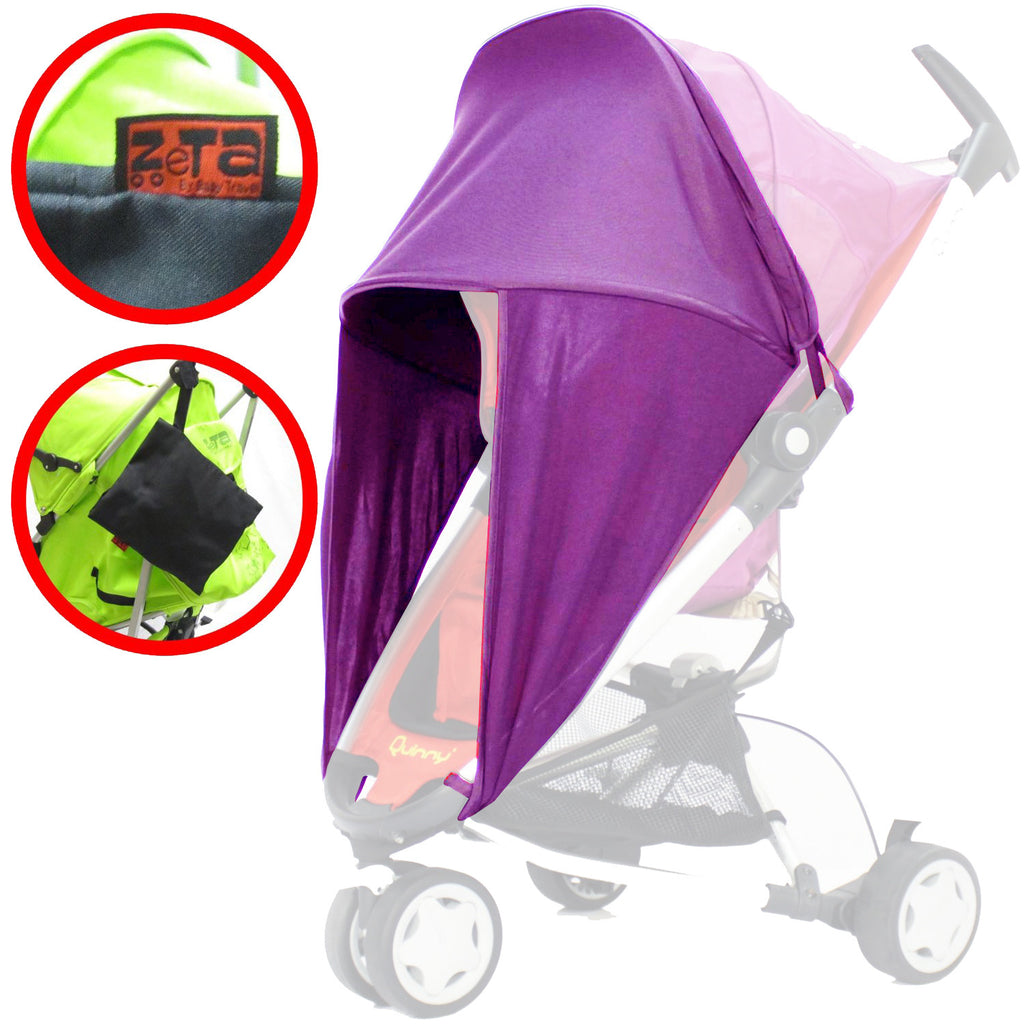 i-Safe Sunny Sail Black Stroller Buggy Pram Canopy Shade 50+ UPF - Baby Travel UK
 - 5