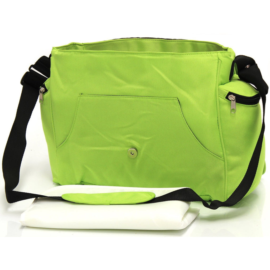 Baby Travel Zeta Changing Bag Plain LIME Complete With Changing Matt - Baby Travel UK
 - 2