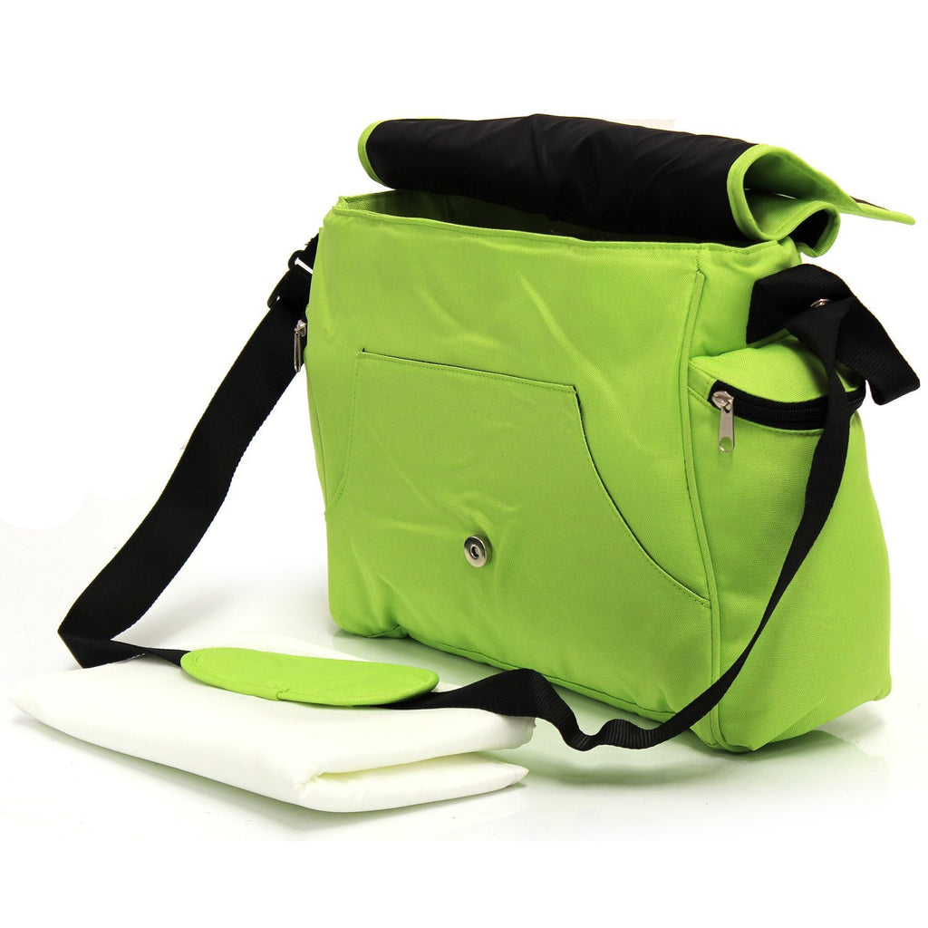Baby Travel Zeta Changing Bag Plain LIME Complete With Changing Matt - Baby Travel UK
 - 3