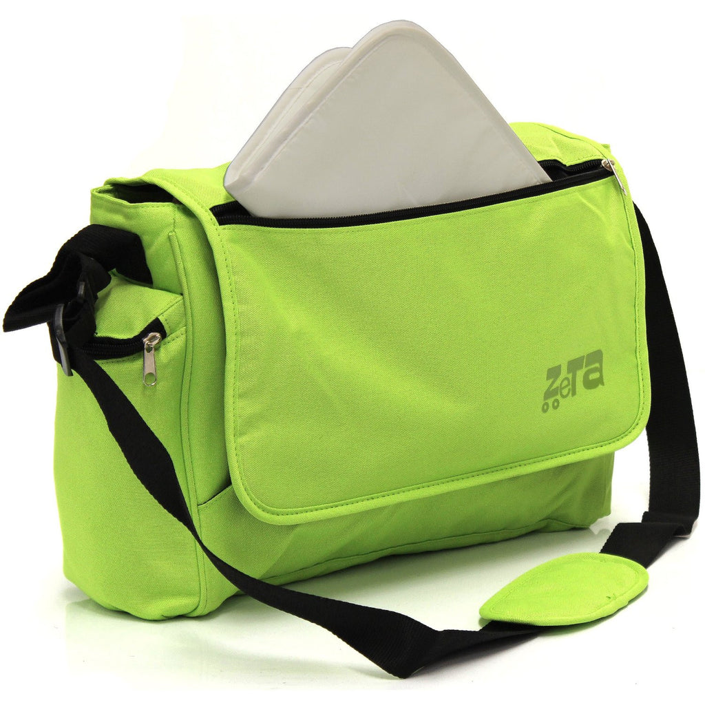 Baby Travel Zeta Changing Bag Plain LIME Complete With Changing Matt - Baby Travel UK
 - 1
