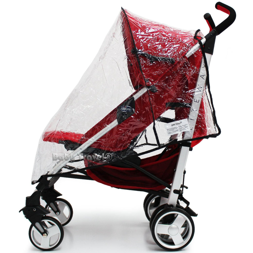 Raincover Throw Over For Chicco Liteway Stroller Buggy Rain Cover - Baby Travel UK
 - 2