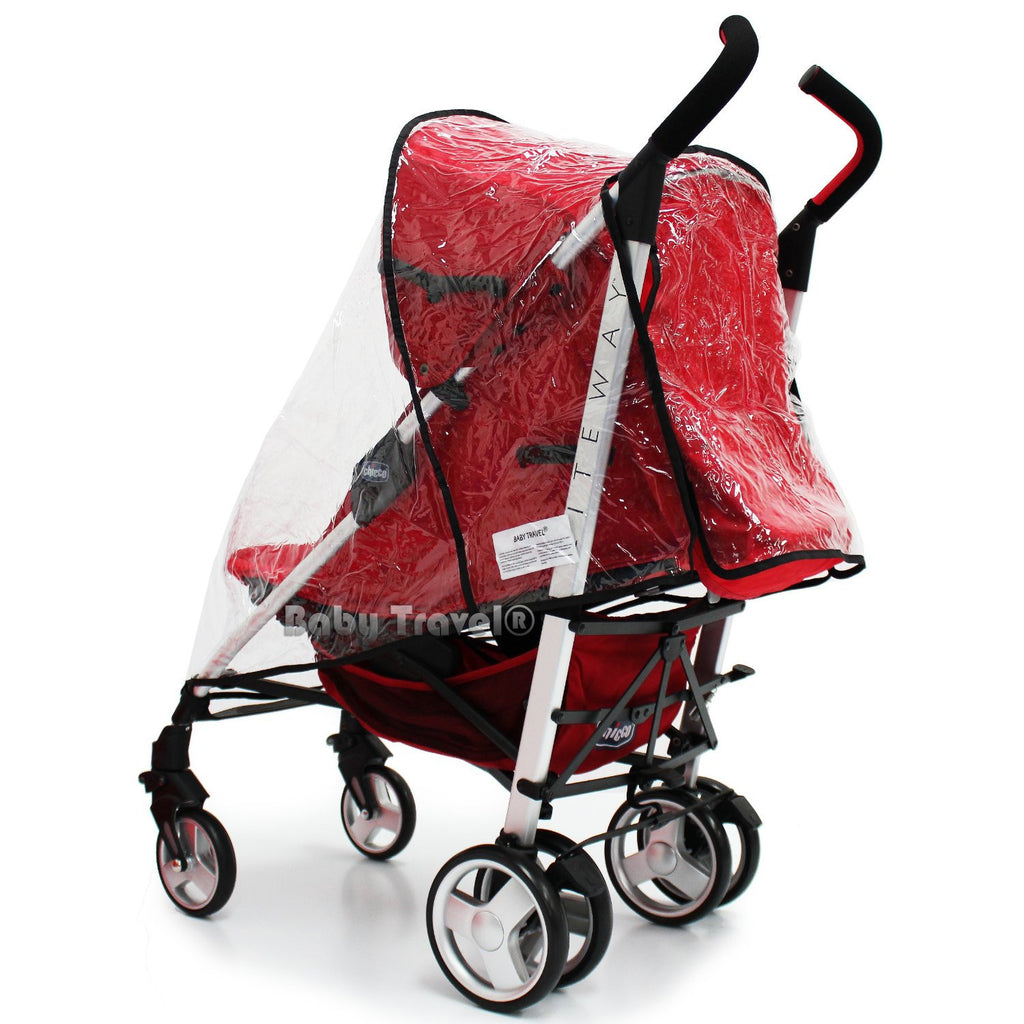 Raincover Throw Over For Chicco Liteway Stroller Buggy Rain Cover - Baby Travel UK
 - 3