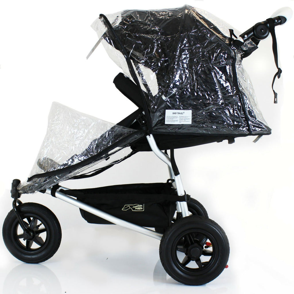 Rain Cover For Mountain Buggy Swift Urban Jungle Raincover Zipped - Baby Travel UK
 - 2