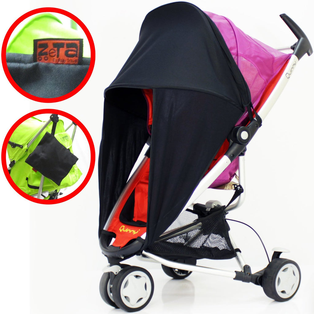 i-Safe Sunny Sail Black Stroller Buggy Pram Canopy Shade 50+ UPF - Baby Travel UK
 - 2
