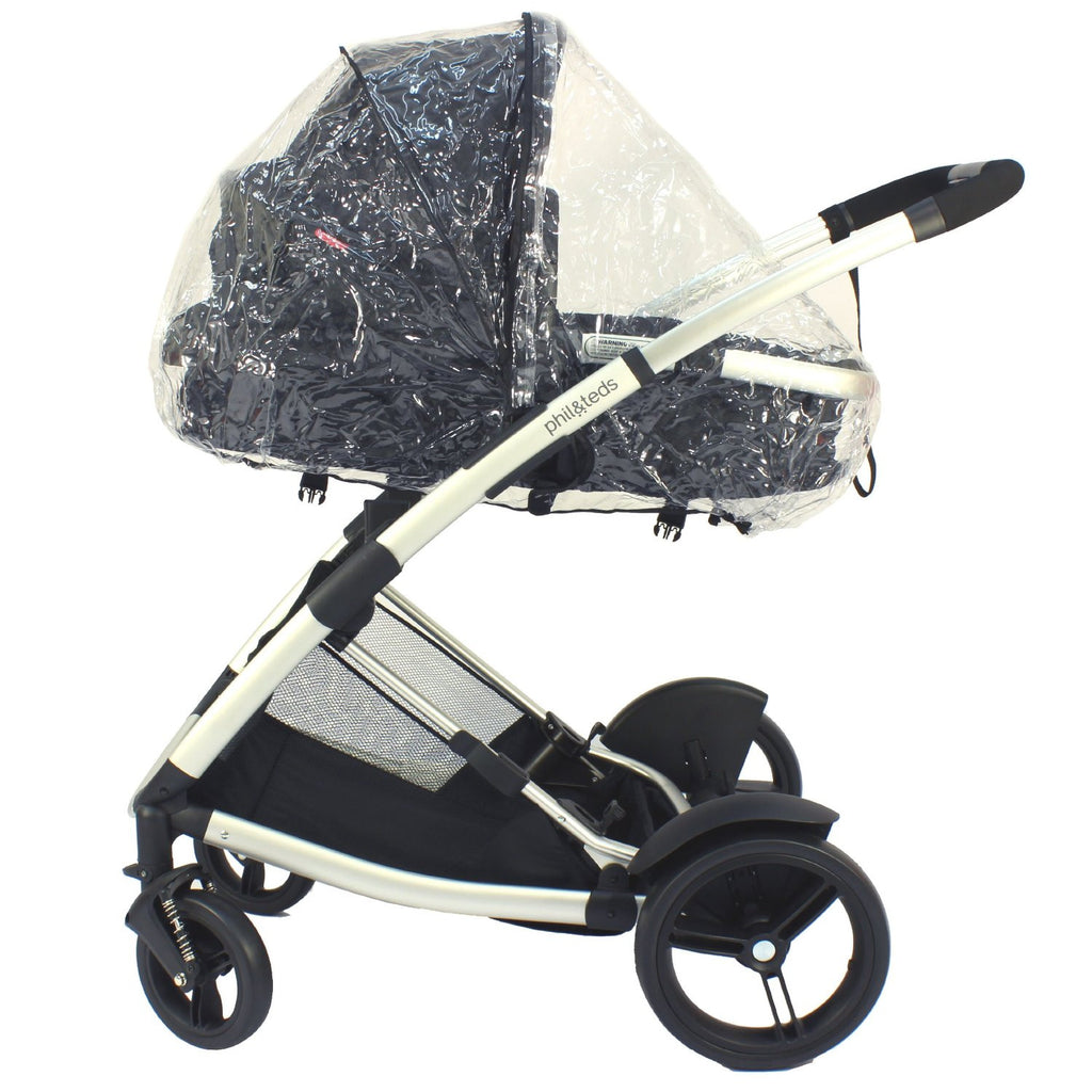 Phil & Teds Storm Rain Cover for Promenade Baby Pushchair Carrycot Tandem inline - Baby Travel UK
 - 3