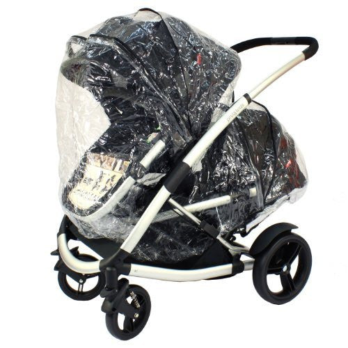 Phil & Teds Storm Rain Cover for Promenade Baby Pushchair Carrycot Tandem inline - Baby Travel UK
 - 1