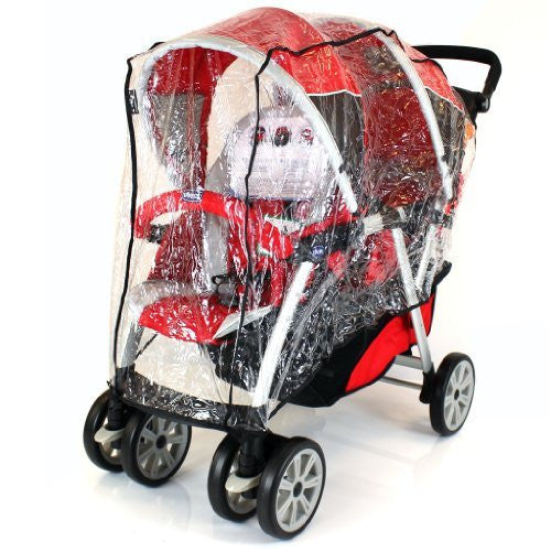 New Tandem Stroller Raincover For Chicco Together Travel System & Pram Mode - Baby Travel UK
 - 1