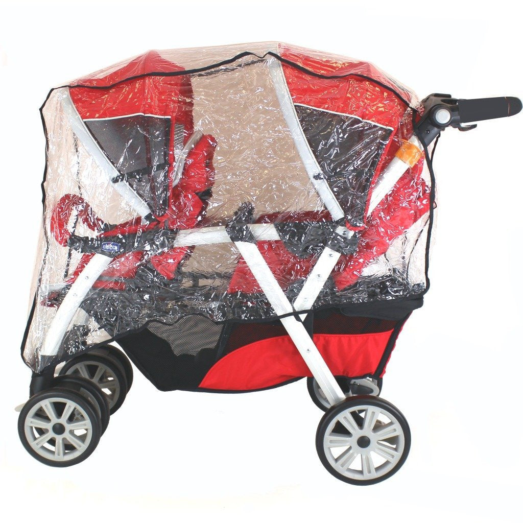 New Tandem Stroller Raincover For Chicco Together Travel System & Pram Mode - Baby Travel UK
 - 3