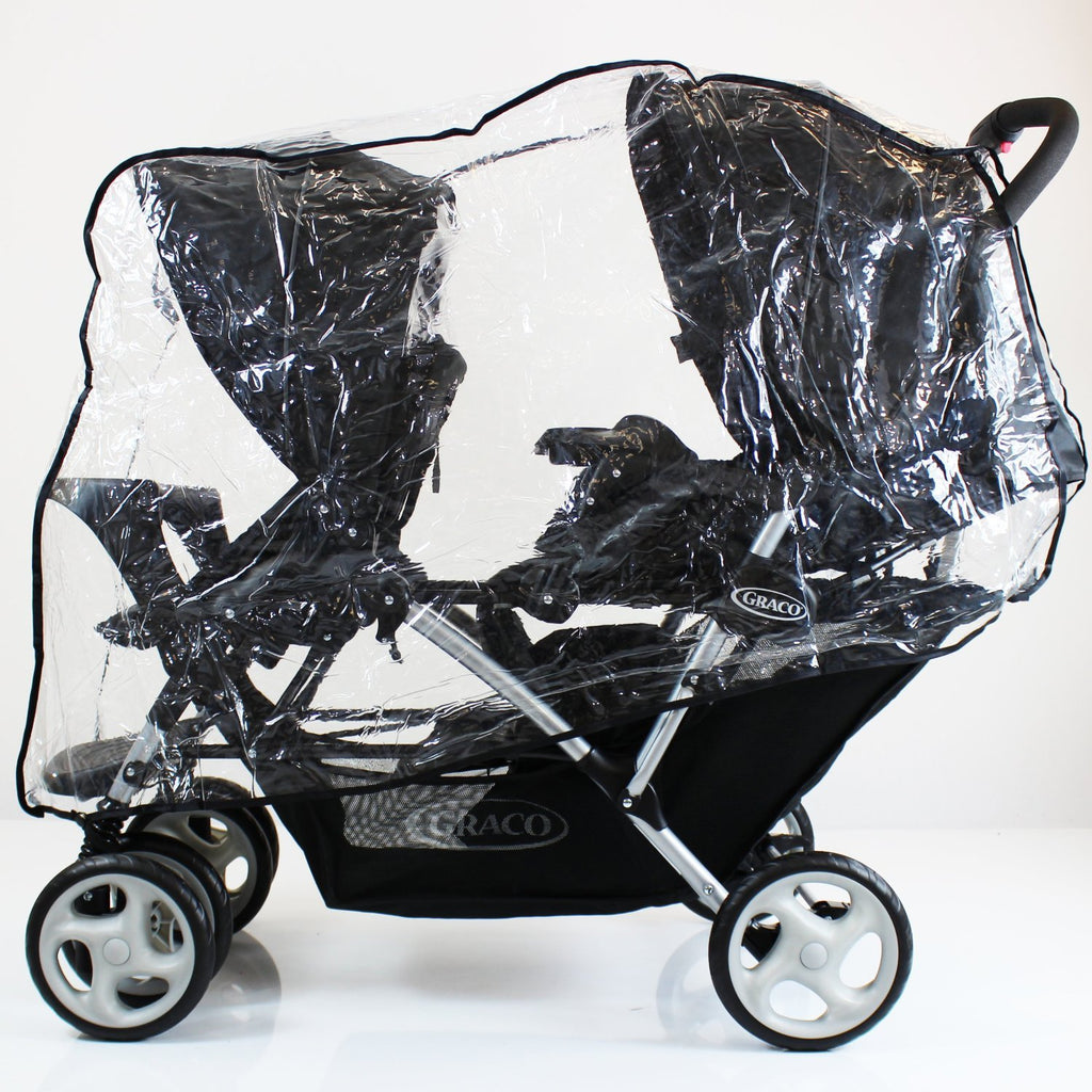 Tandem Raincover For Hauck Stroller Double Buggy Rain Cover
