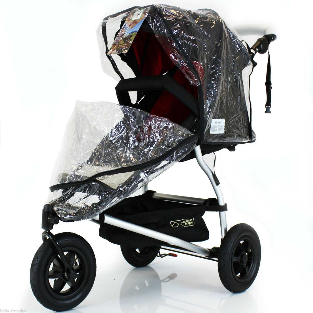 Rain Cover Universal  Zipped Hauck Baby Jogger 3 Wheeler Pushchair Raincover - Baby Travel UK
 - 3